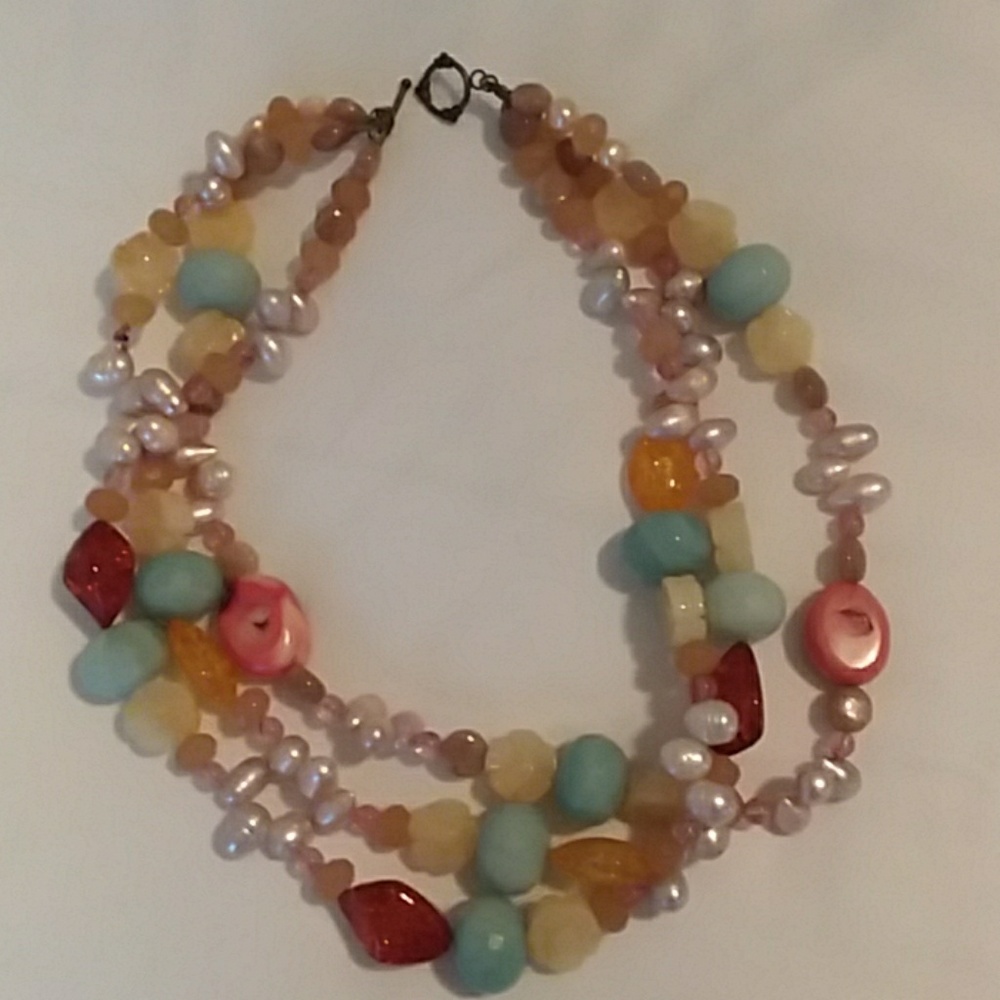 Handmade multi-stone necklace